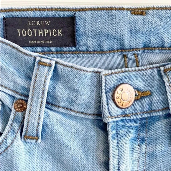 J.Crew Light Distressed Toothpick Skinny Jeans - Picture 8 of 10